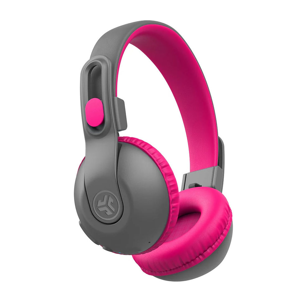 Miniatură: Căști Wireless JLAB JBuddies Studio 2 pentru Copii, Gray/Pink