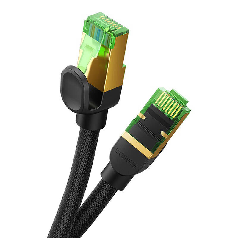 Indexkép: Cablu de rețea împletit cat.8 Baseus Ethernet RJ45, 40Gbps, 1m (negru)