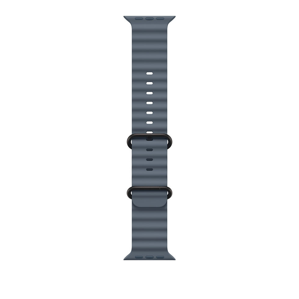 Miniatură: Curea Apple Watch 49mm Ocean Band Extension, Anchor Blue, finisaj Black Titanium