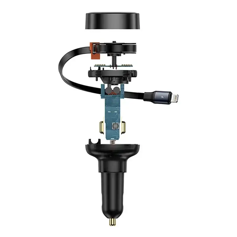 Miniatură: Încărcător de mașină Baseus Enjoyment Pro cu cablu Lightning + USB-C, 55W