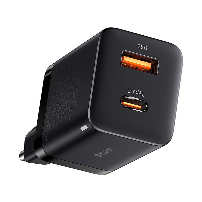 Indexkép: Baseus Super Si Pro Quick Charger USB + USB-C 30W încărcător de rețea (negru)