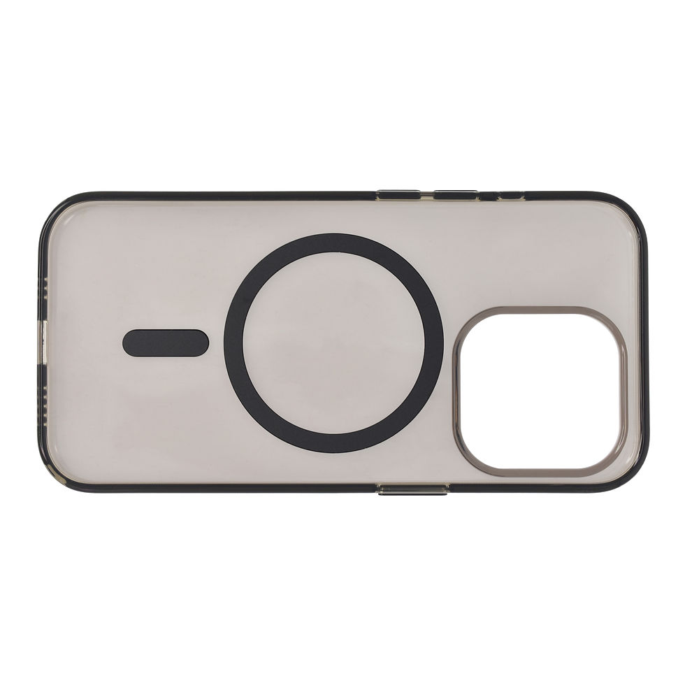 Miniatură: Husa transparentă Dviced MagSafe pentru iPhone 15 Pro, neagră