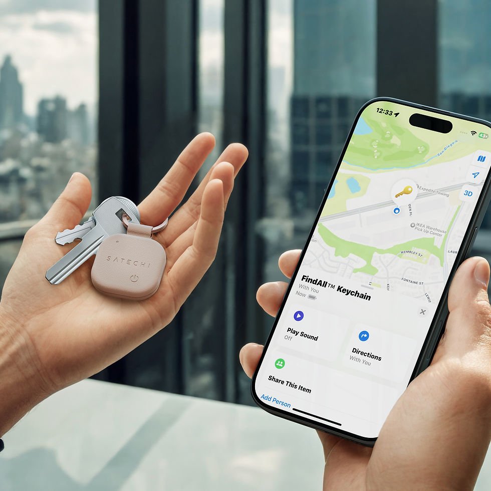 Indexkép: Breloc cu Vegan Leather Findall, Desert Rose - Urmărire Bluetooth