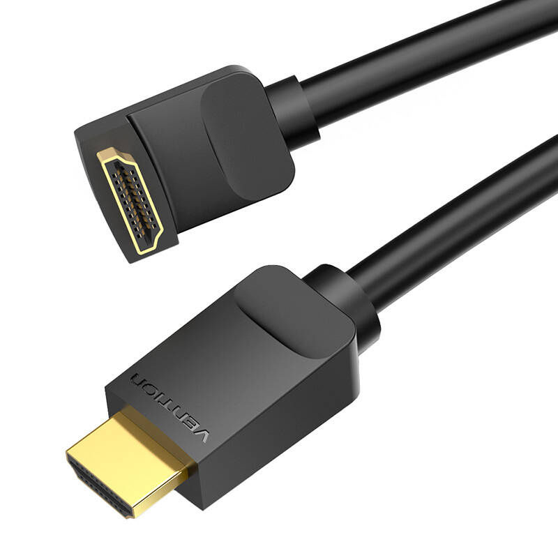Miniatură: Cablu HDMI 2.0 Vention AARBH 2m, înclinat la 90°, 4K 60Hz (negru)