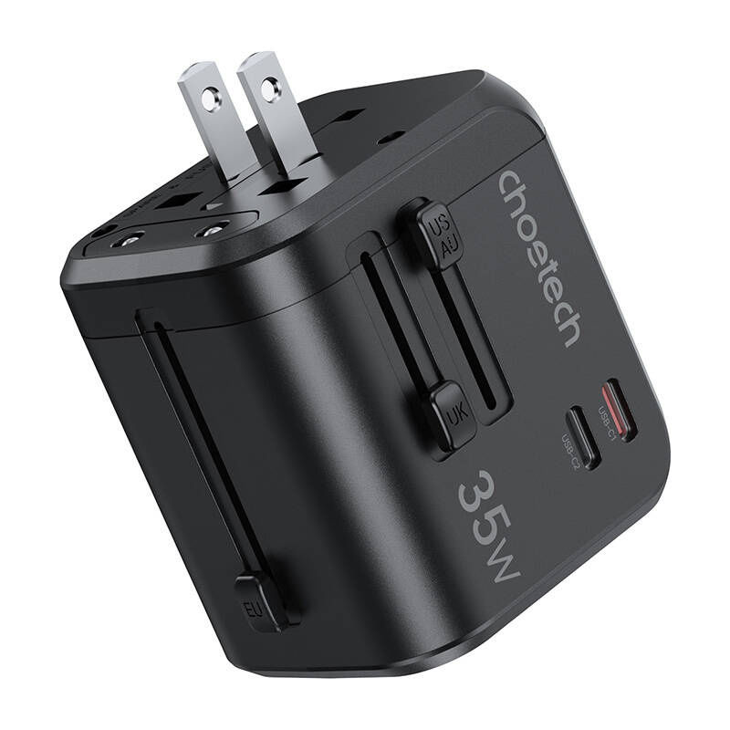 Miniatură: Choetech PD5008 încărcător de călătorie, 3xUSB-A, 2xUSB-C, GaN, 35W,