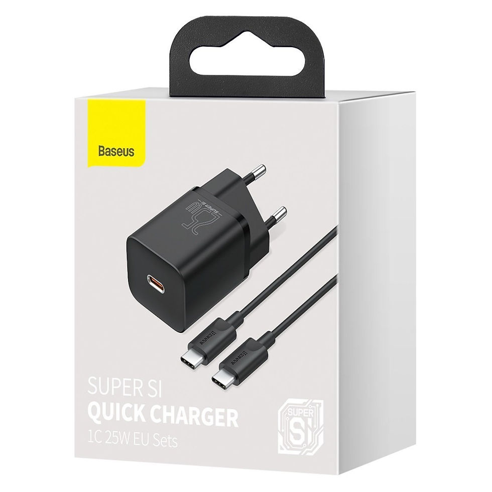 Indexkép: Baseus Super Si Quick Charger 1C 25W cu cablu USB-C la USB-C 1m (negru)