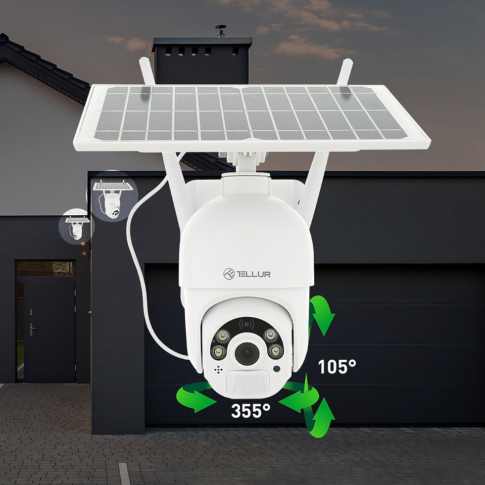 Indexkép: Tellur Solar WiFi kamera, P&T, FullHD 1080P, PIR, fehér