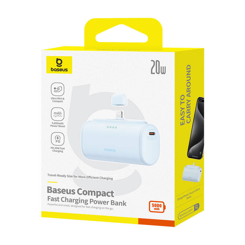 Miniatură: Powerbank OS-Baseus Compact IP 5000mAh 20W (albastru)