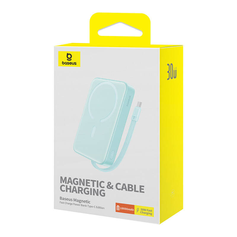 Indexkép: Powerbank Baseus Magnetic Mini 10000mAh, USB-C 30W MagSafe (albastru)