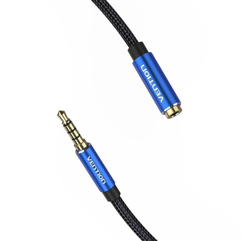 Indexkép: Cablu audio TRRS de 3,5 mm mascul la 3,5 mm femelă Vention BHCLG 1,5m albastru