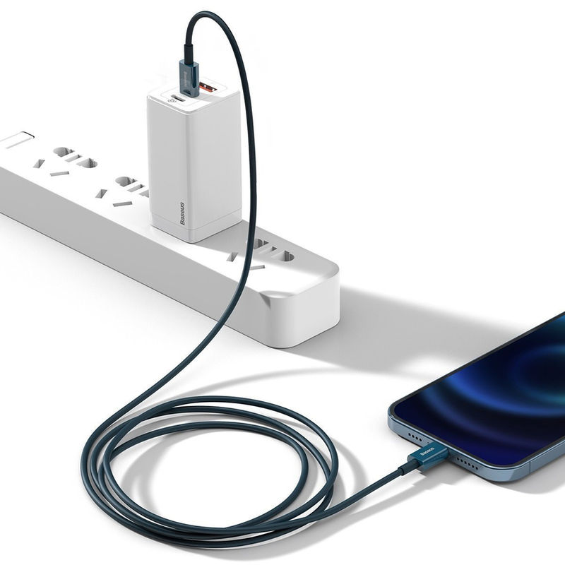 Indexkép: Cablu Baseus Superior Series USB-C la iPhone, 20W, PD, 2m (Albastru)