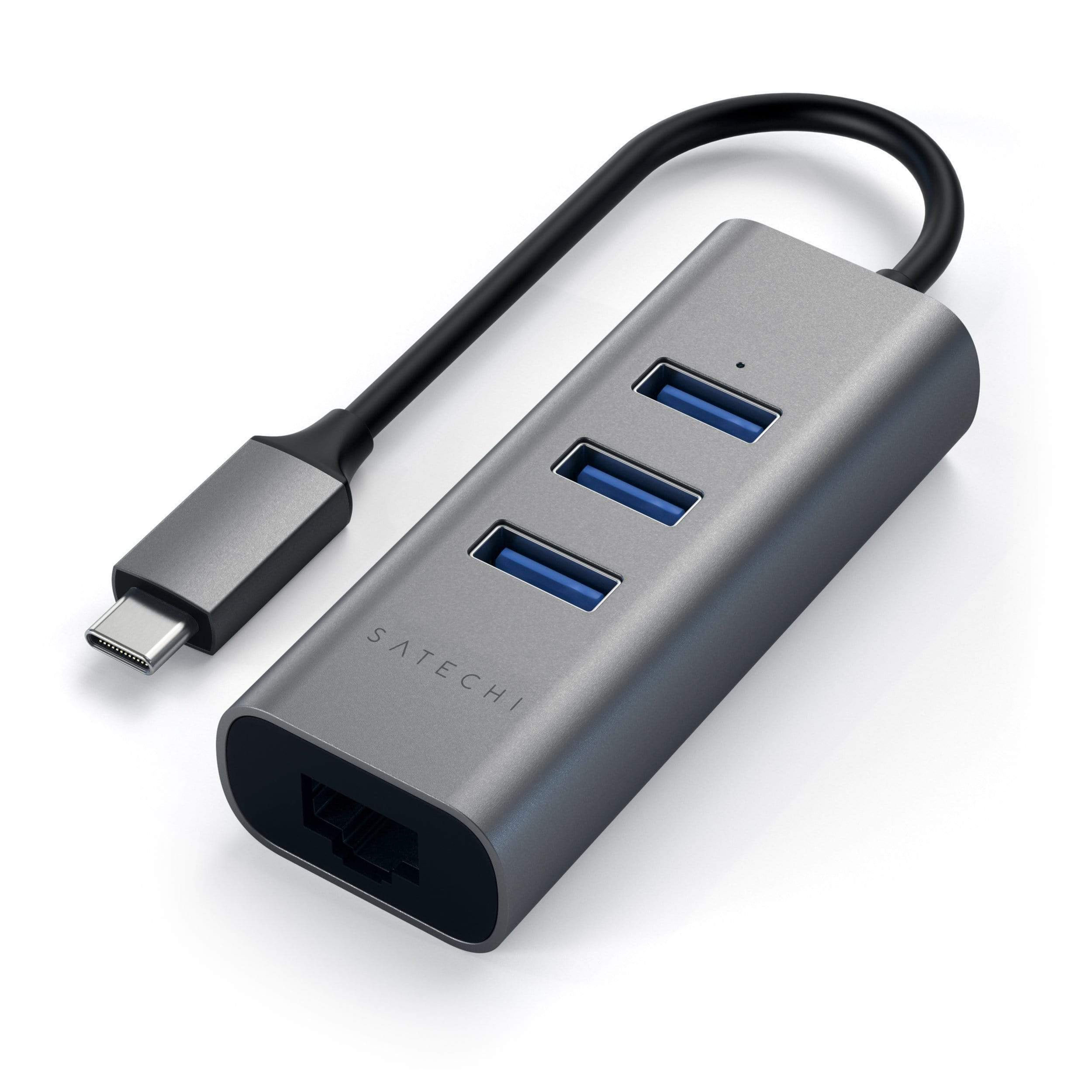 Hub USB Type-C Satechi cu 3 USB 3.0 și Gigabit Ethernet