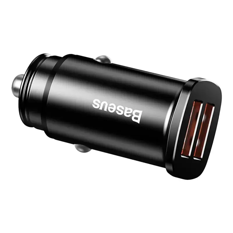 Miniatură: Baseus Square 2xUSB QC3.0 5A 30W încărcător auto (negru)