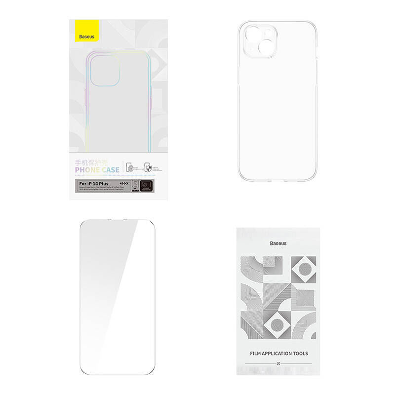 Miniatură: Carcasă Baseus Crystal Series pentru iPhone 14 Plus + sticlă călită