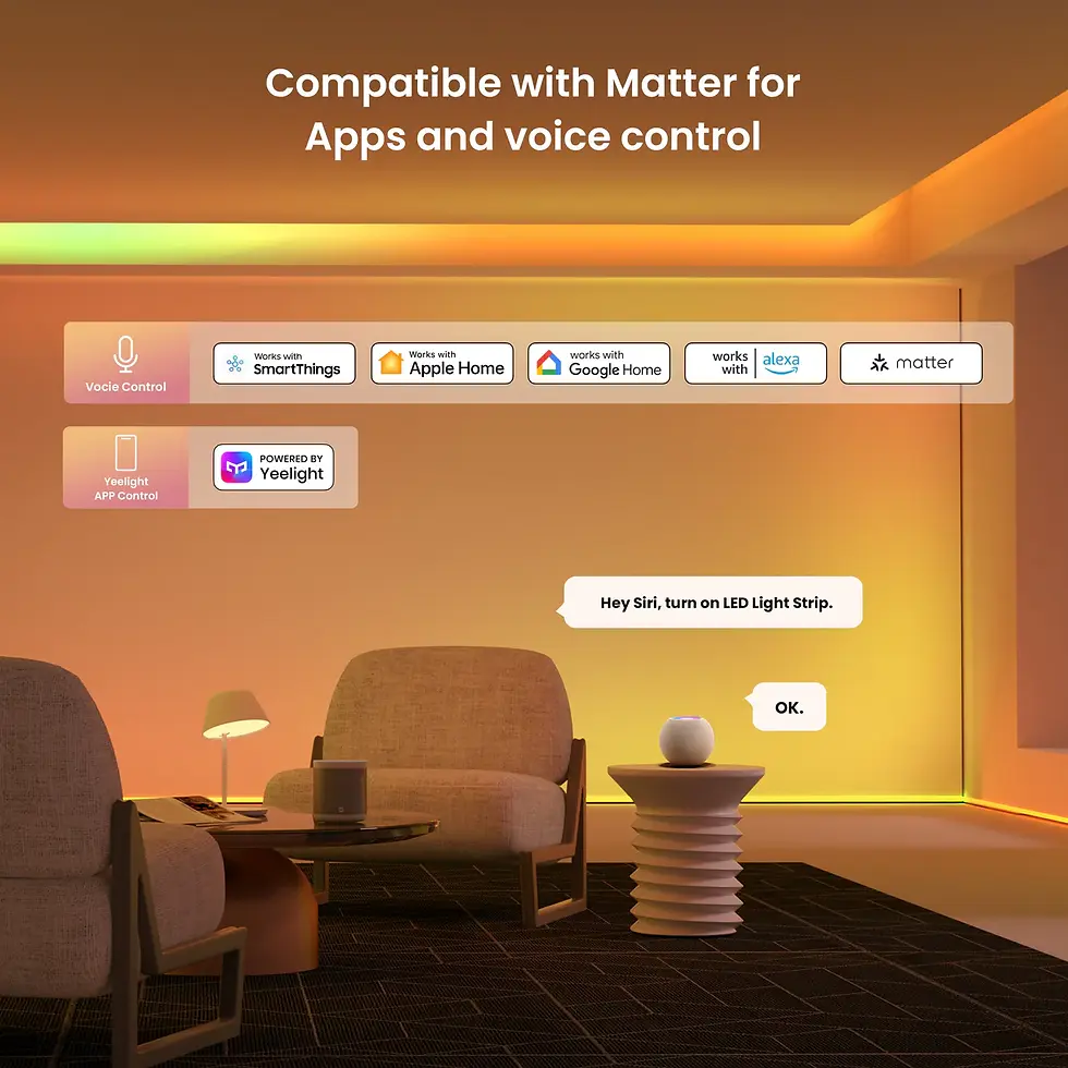 Miniatură: Banda LED Smart Yeelight Obsid RGBIC Light Strip, Matter