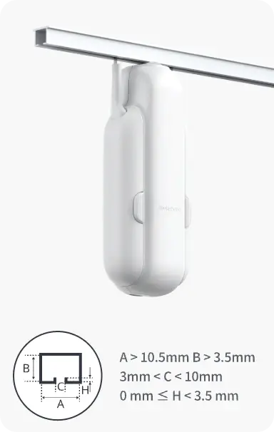 Miniatură: SwitchBot Curtain U Rail 3, automatizare perdele si draperii smart