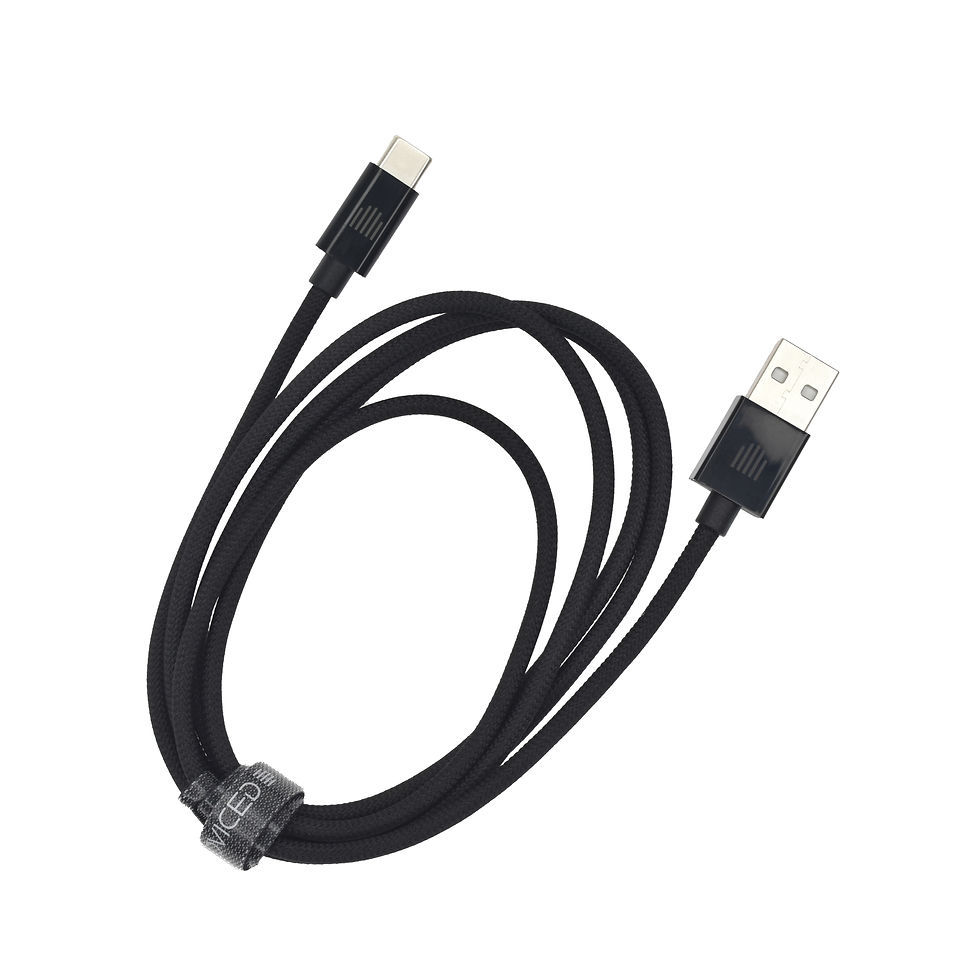 Miniatură: Cablu Dviced USB-A la USB-C 1.25m, Textile Nylon, Negru