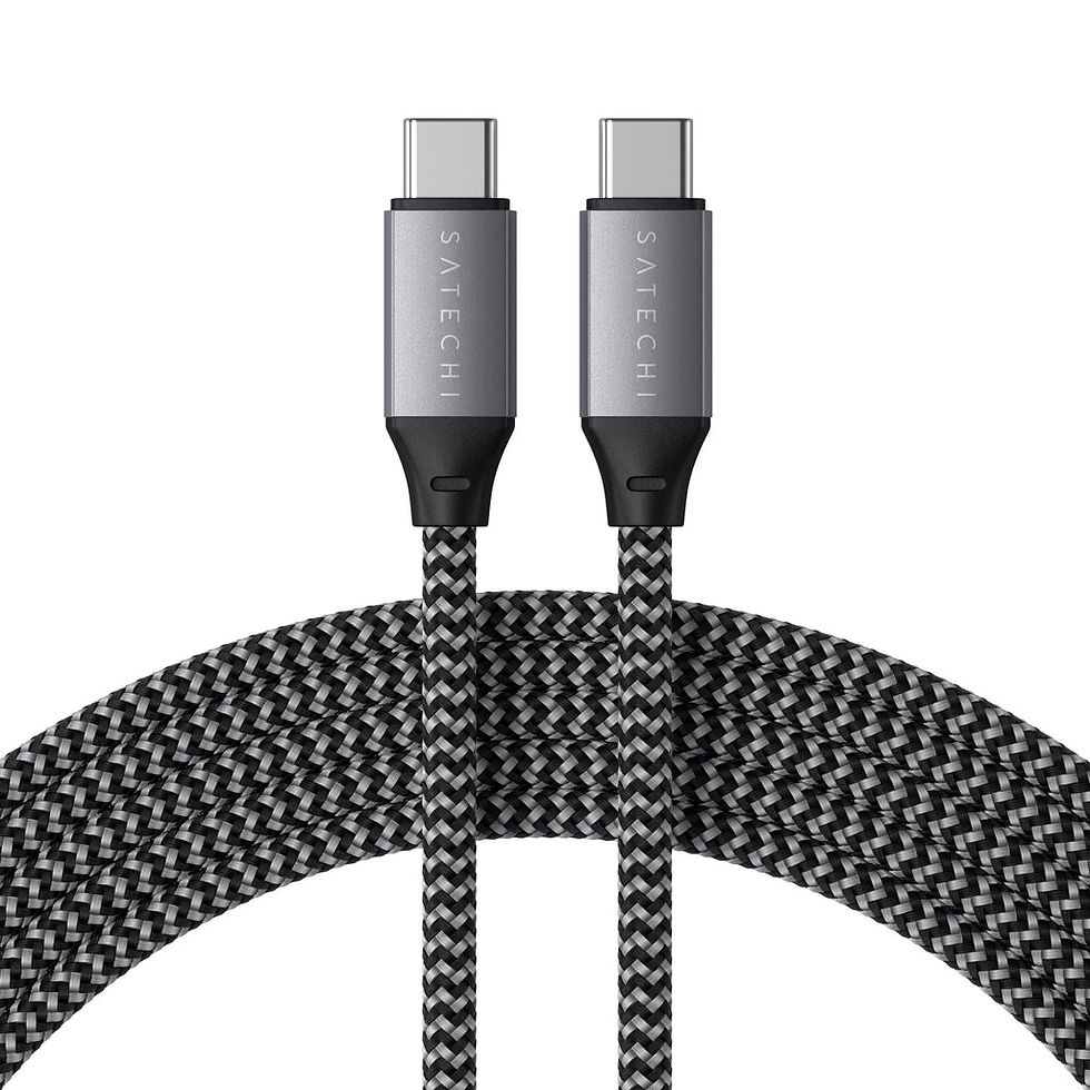 Miniatură: Cablu de Încărcare USB-C la USB-C 100W, 2m, Plasă Rezistentă