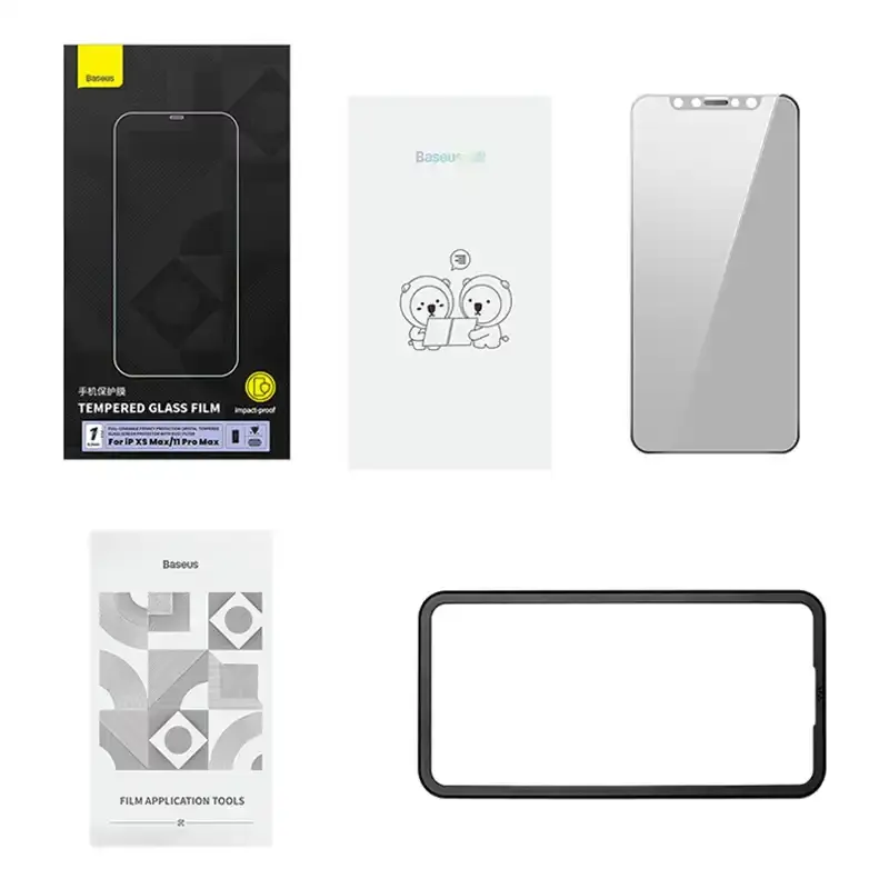 Miniatură: Folie sticlă Baseus cu filtru Privacy de 0,3 mm pentru iPhone XS Max/11 Pro Max