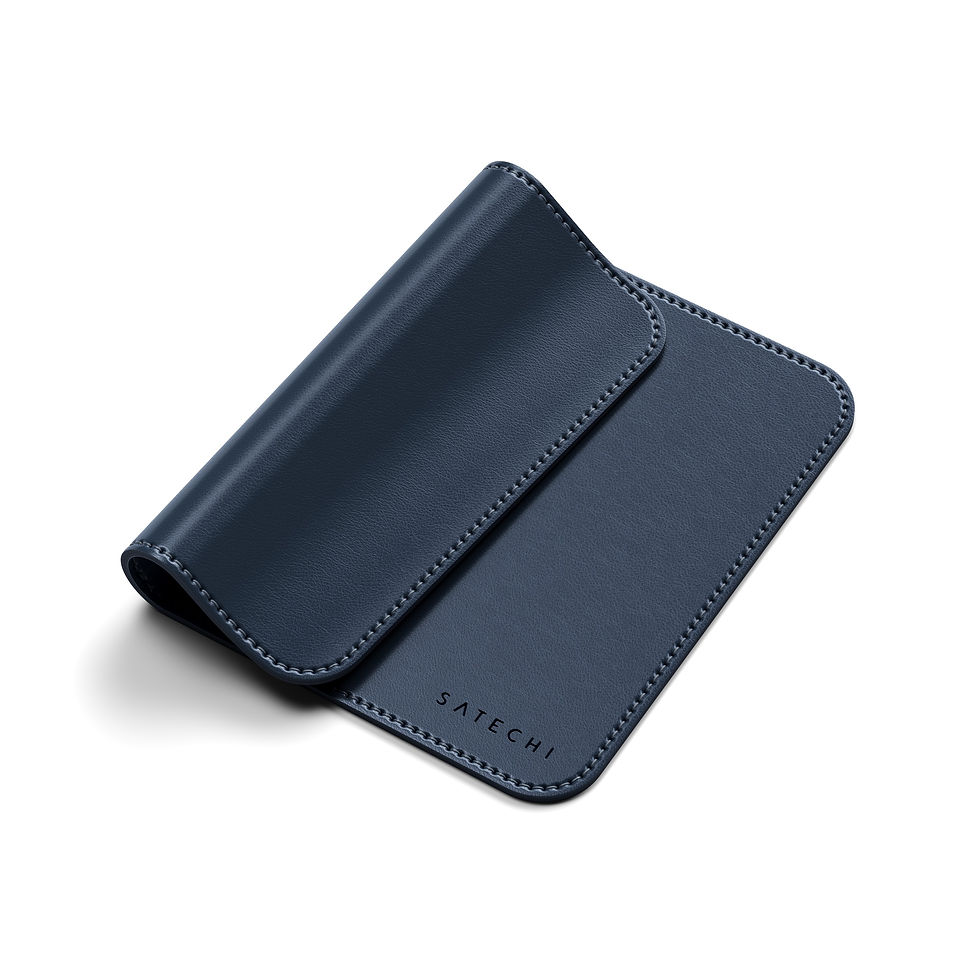 Miniatură: Mouse Pad Premium din Piele Vegană Albastră Satechi