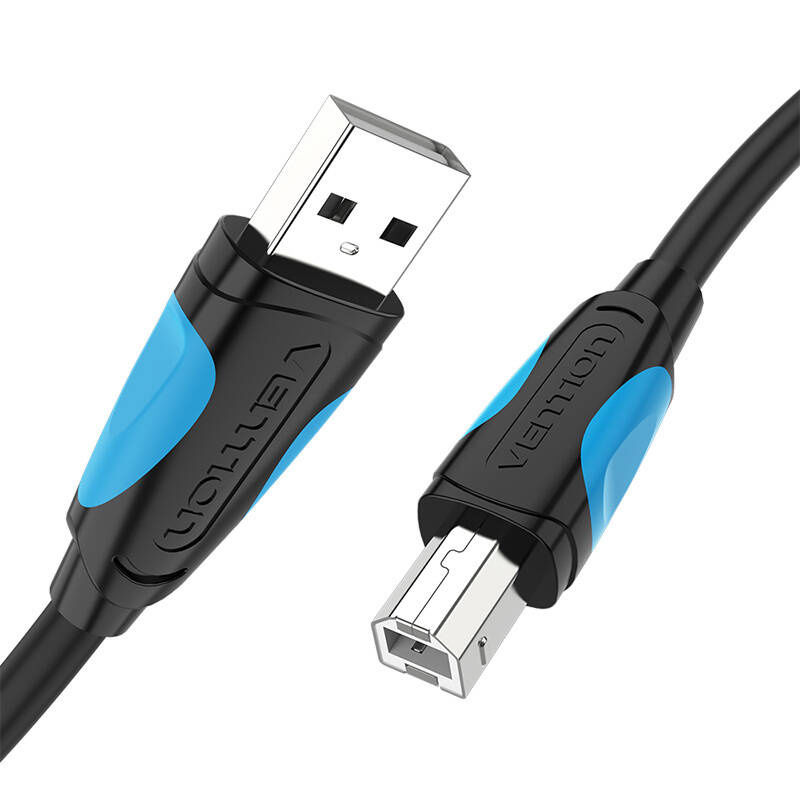 Miniatură: Cablu pentru imprimantă USB 2.0 A do USB-B Vention VAS-A16-B1000 10m Negru