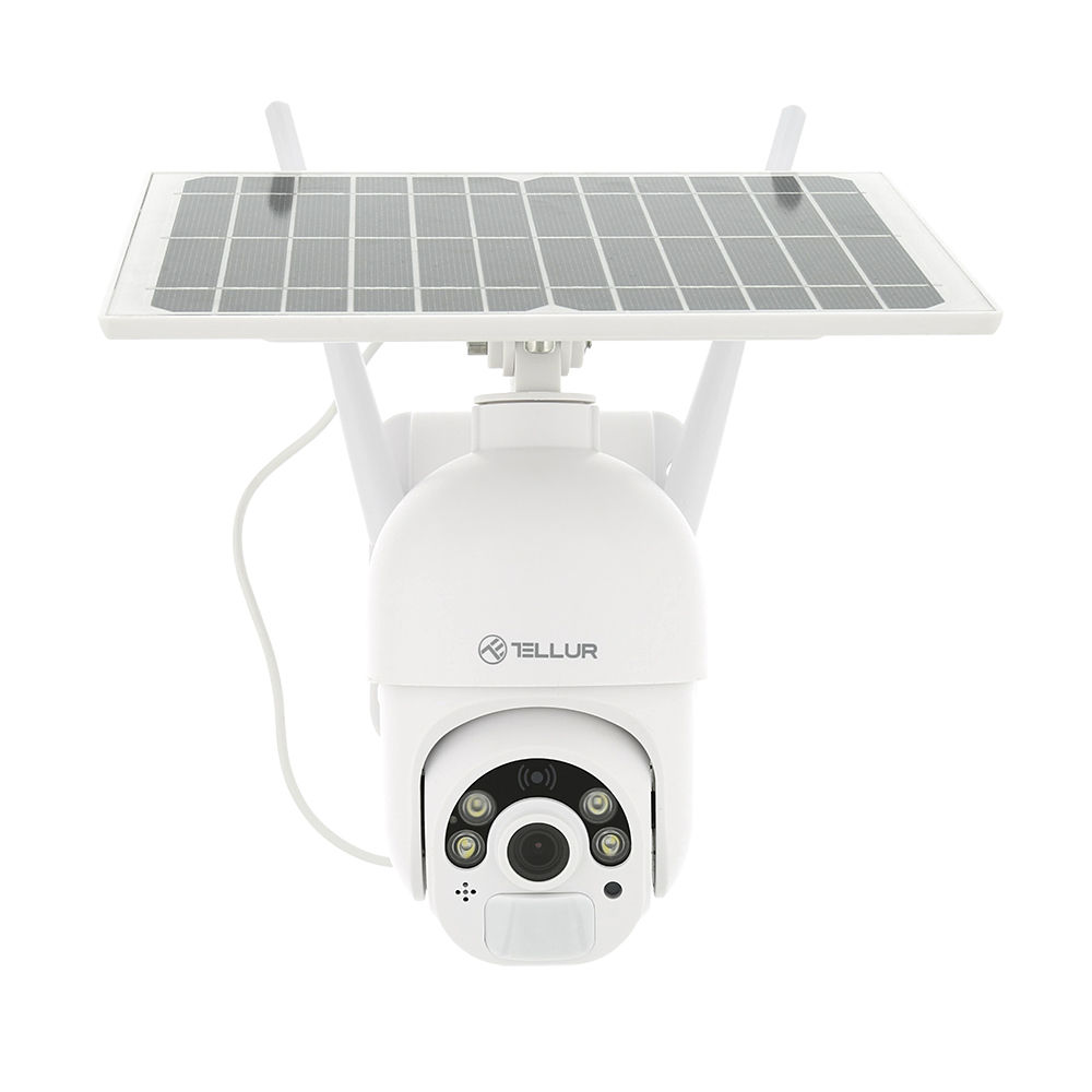 Tellur Solar WiFi kamera, P&T, FullHD 1080P, PIR, fehér