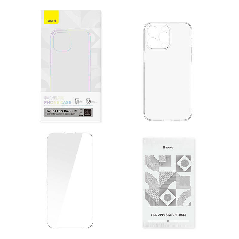 Miniatură: Baseus Kit de protecție Corning carcasă transparentă și sticlă călită pentru