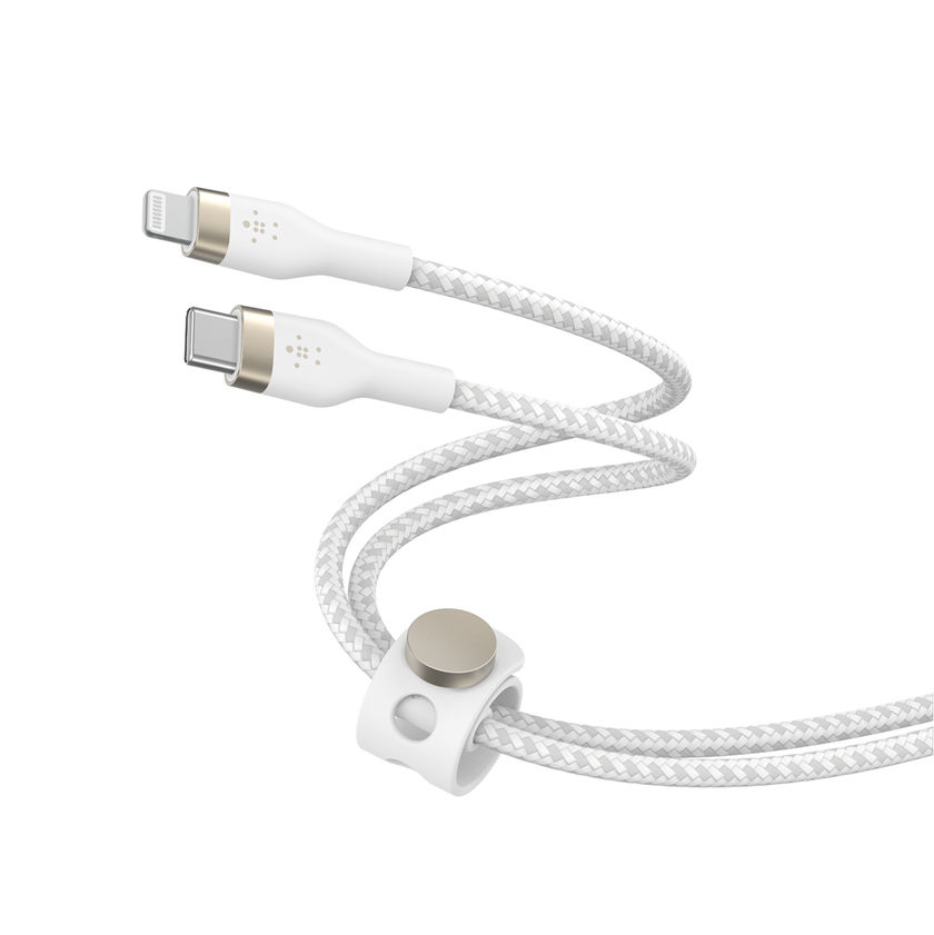 Indexkép: Cablu Belkin BOOST CHARGE PRO USB-C la Lightning, 2m, Alb