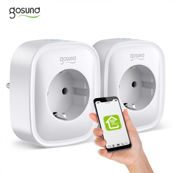 Indexkép: 2 db WiFi intelligens aljzat készlet Gosund SP112, 16A, 2X USB, Tuya, Fogyasztás
