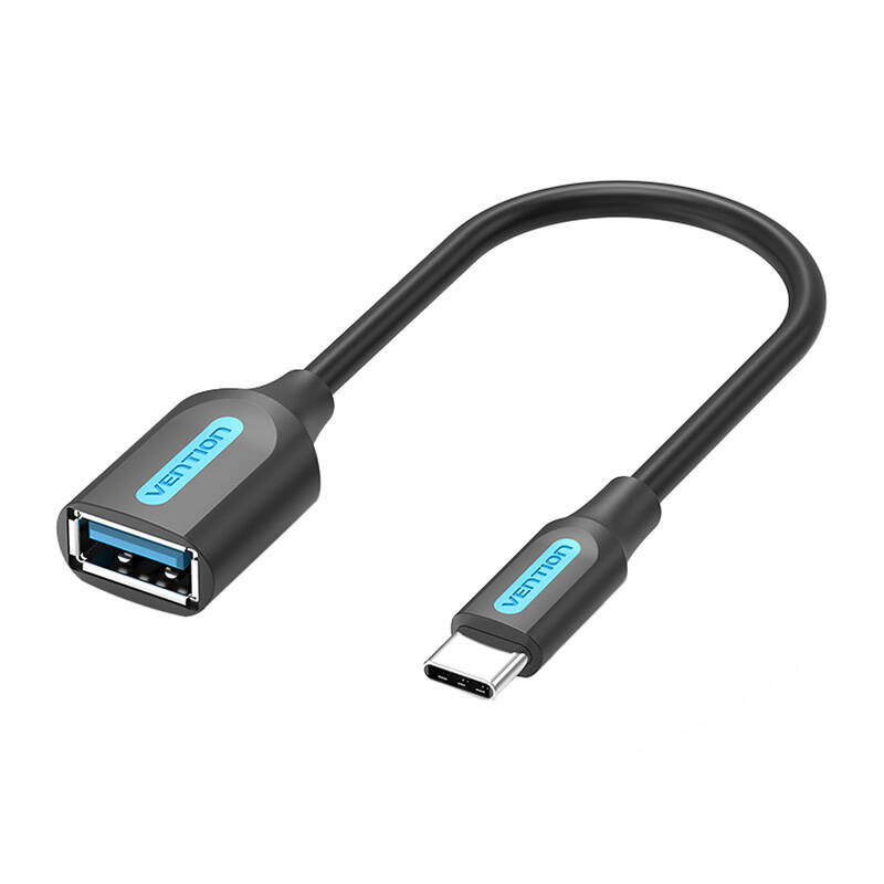 Miniatură: Cablu OTG USB-C 3.1 Masculin către USB Feminin Vention CCVBB 0,15 m, 2A, negru