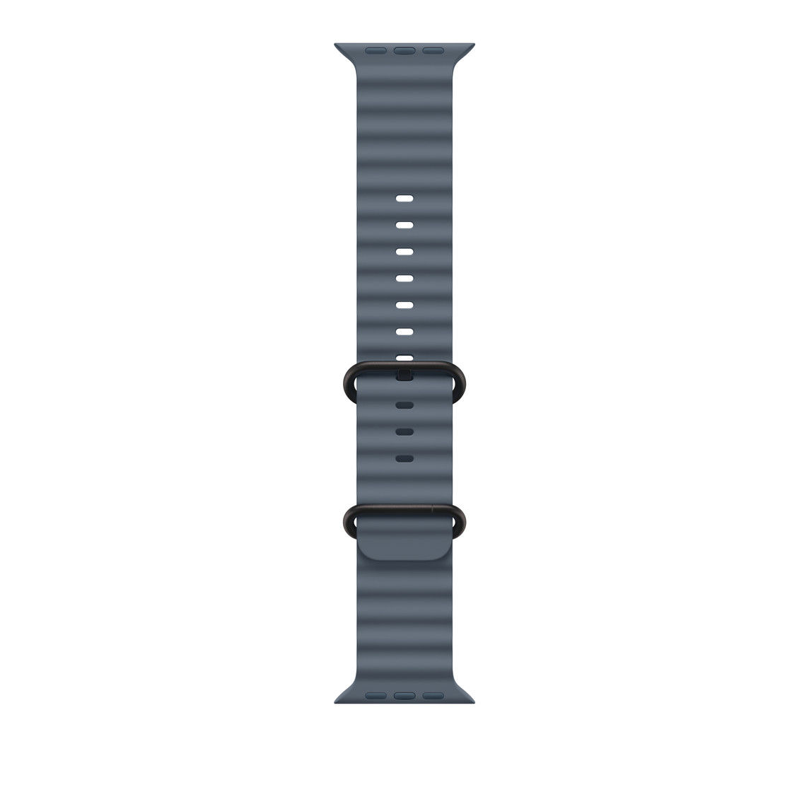 Curea Apple Watch 49mm Ocean Band, Anchor Blue, finisaj Black Titanium