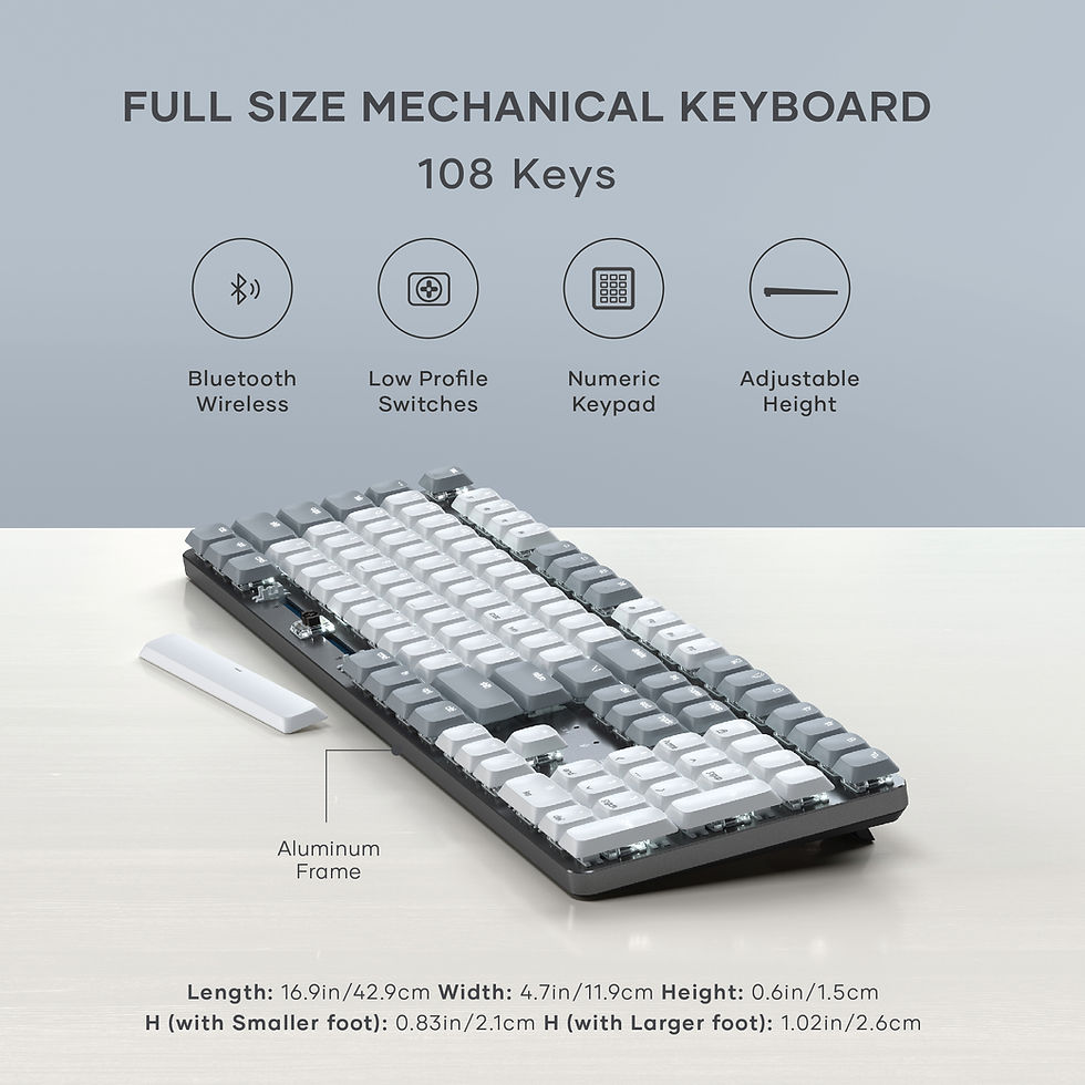Indexkép: Tastatură Mecanică Bluetooth Satechi SM3 Slim cu Iluminare