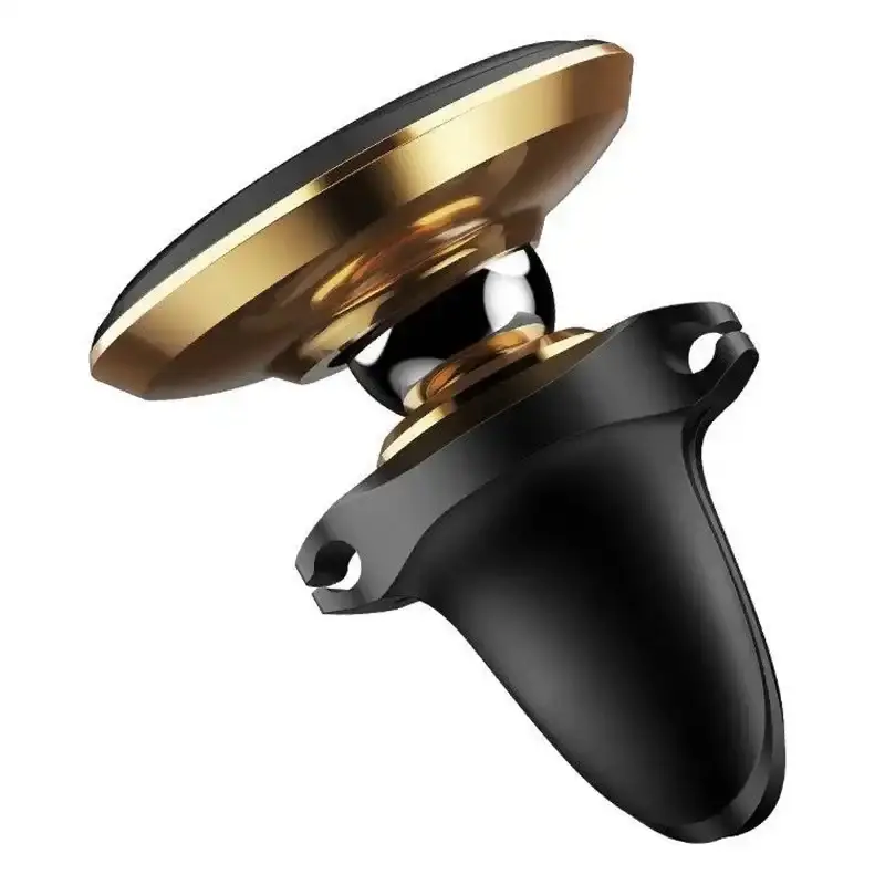 Miniatură: Baseus Magnetic Air Vent Car Mount Holder cu clip de cablu Gold