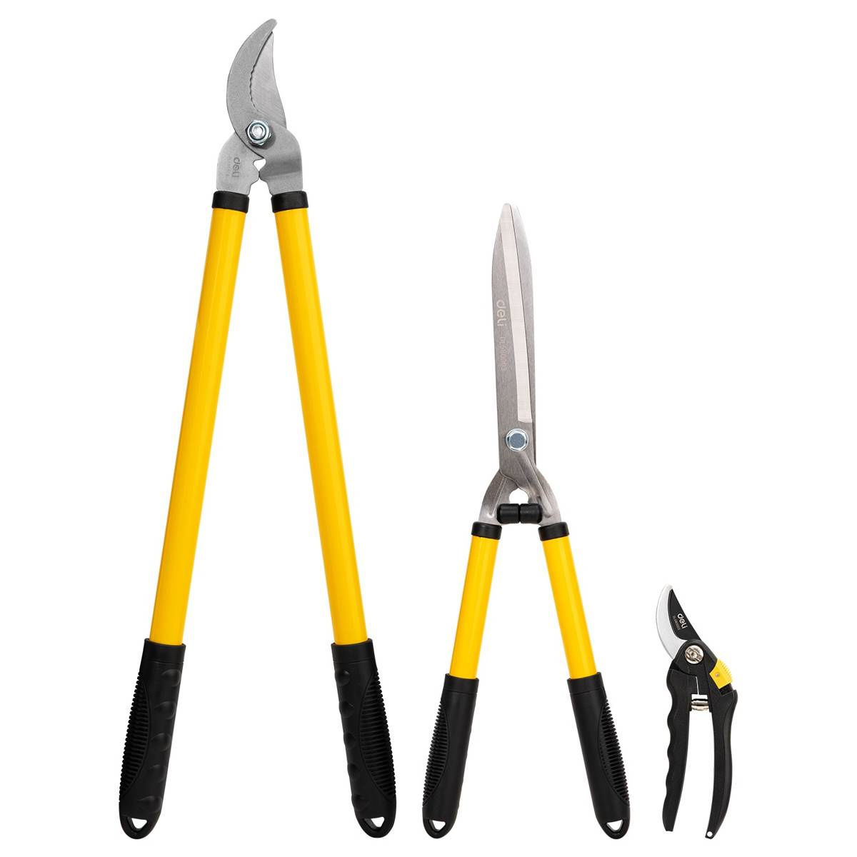 Deli Tools set de trei foarfece de tăiat EDL580003, (galben)