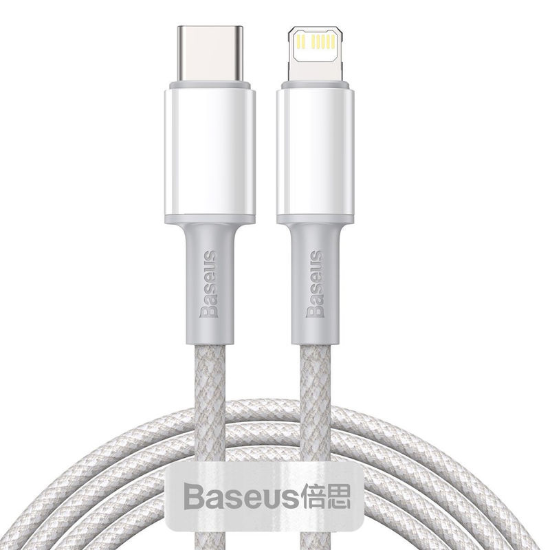 Cablu împletit de înaltă densitate de la USB-C la Lightning Baseus, 20W, PD, 2m