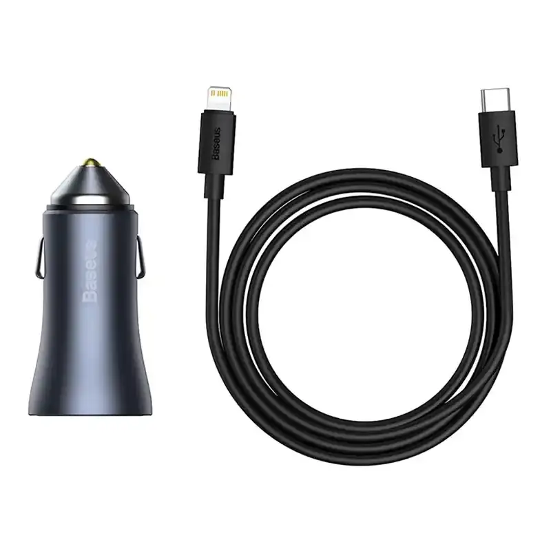 Indexkép: Baseus Golden Contactor Pro încărcător auto, USB + USB-C, QC4.0+, PD, SCP, 40W