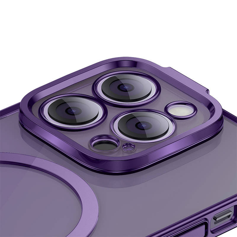 Indexkép: Set husă magnetică Baseus Glitter pentru iPhone 14 Pro (Mov) + sticlă