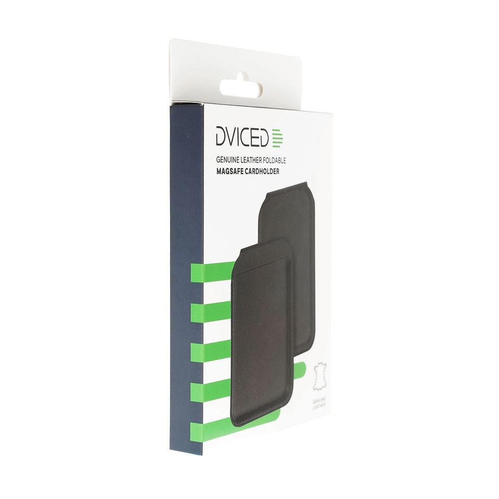 Miniatură: Suport Carduri Piele Dviced MagSafe, Negru