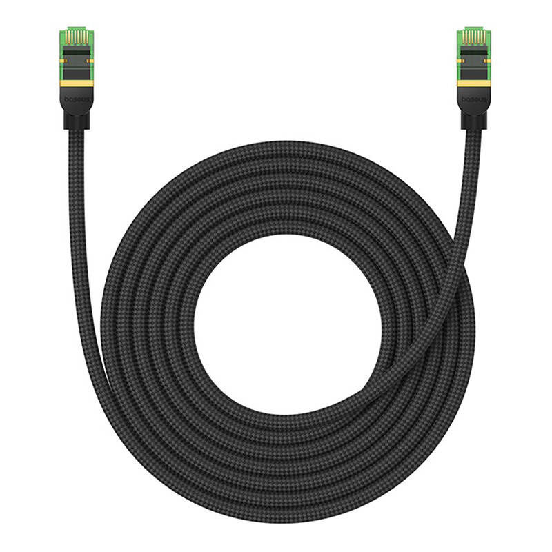 Indexkép: Cablu de rețea împletit cat.8 Baseus Ethernet RJ45, 40Gbps, 5 m (negru)