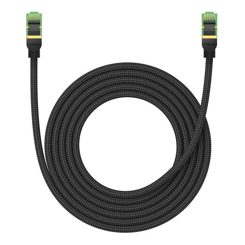 Indexkép: Cablu de rețea împletit cat.8 Baseus Ethernet RJ45, 40Gbps, 3m (negru)