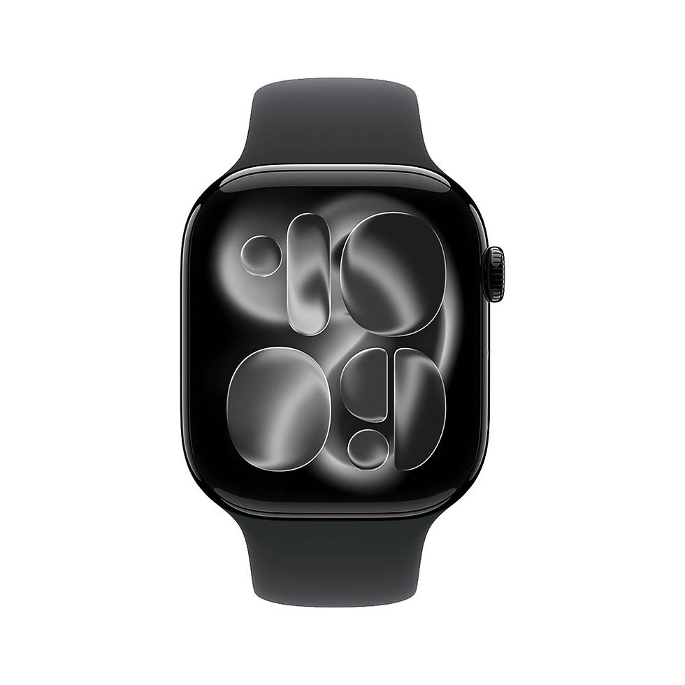 Miniatură: Apple Watch Series 11 GPS 42mm aluminiu Jet Black, Sport Band Black M/L