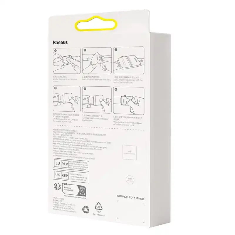 Miniatură: Folie pentru ecran Baseus NanoCrystal 45mm pentru AP Watch 7/8, transparentă