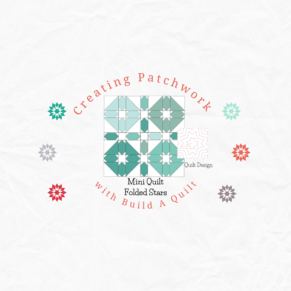 Folded Star Mini Quilt Finish Quilting Design Set