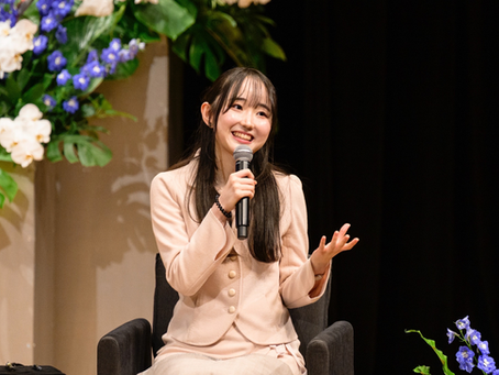 Miki Kawamura speaking at Goi Peace Forum 2026