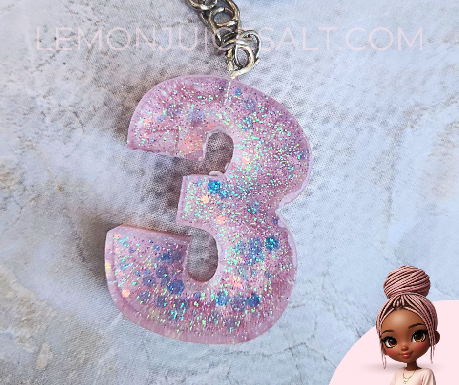 Thumbnail: Key Figures | Sum Thing Special Ready to Ship Resin Number Keychains