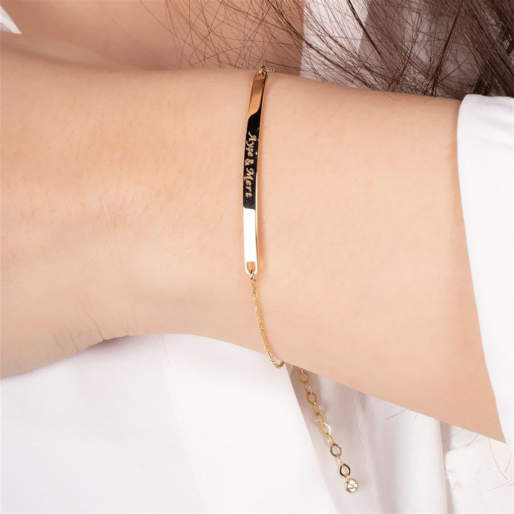 Rhythm İsim Altın Bileklik