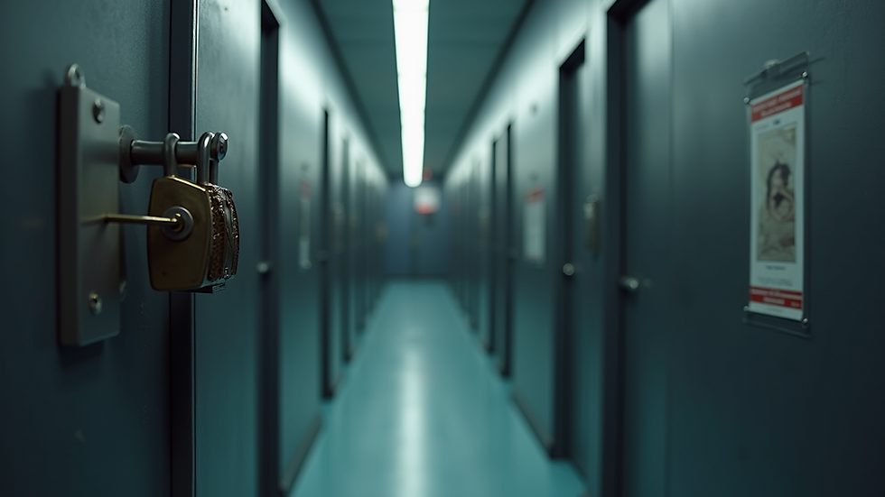 Eye-level view of a data protection lock