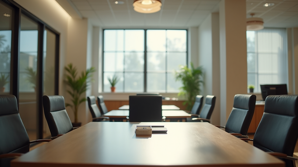 Close-up view of an inviting office environment