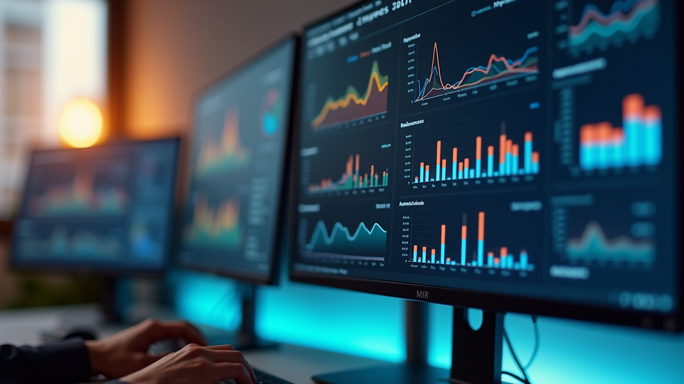 Close-up view of an HR analytics dashboard on a computer screen