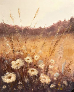 'Sleepy Meadow' - Acrylic on Canvas (20"x 16")